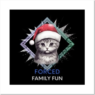 Sarcastic Quote - Christmas Cat - Funny Quote Posters and Art